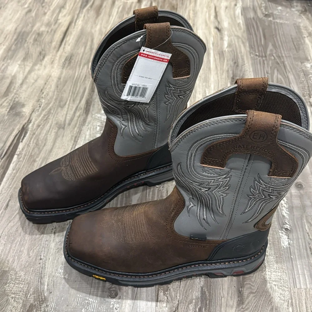 Justin Steel Toe Work Boot - Picture 2 of 10